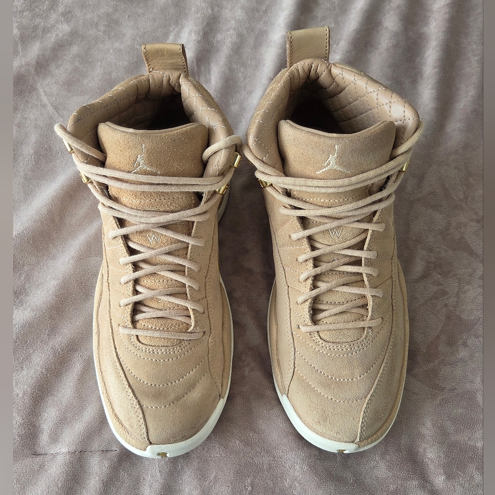 Jordan Women's Suede High-Top Sneakers in Tan